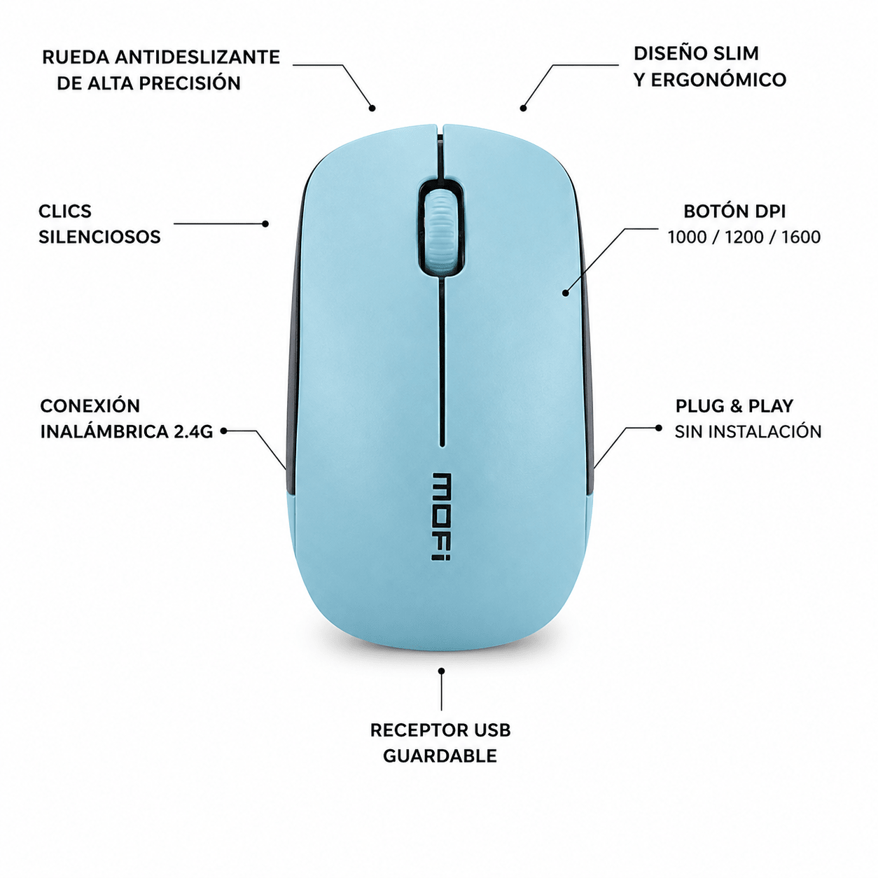 Mouse Inalambrico Silencioso