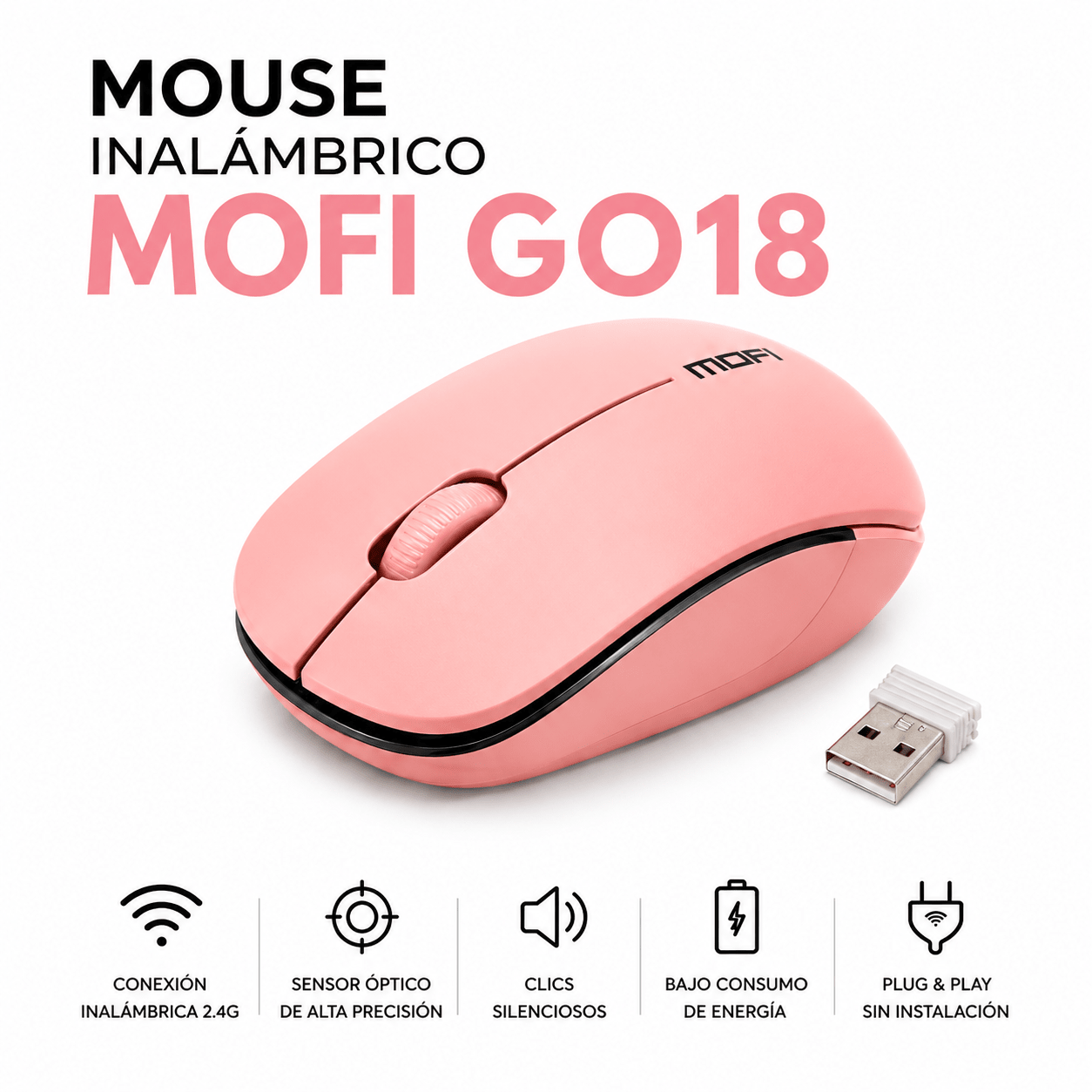 Mouse Inalambrico Silencioso