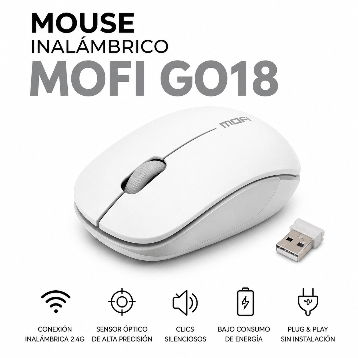 Mouse Inalambrico Silencioso