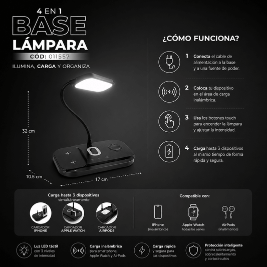 Base Lampara 4 en 1
