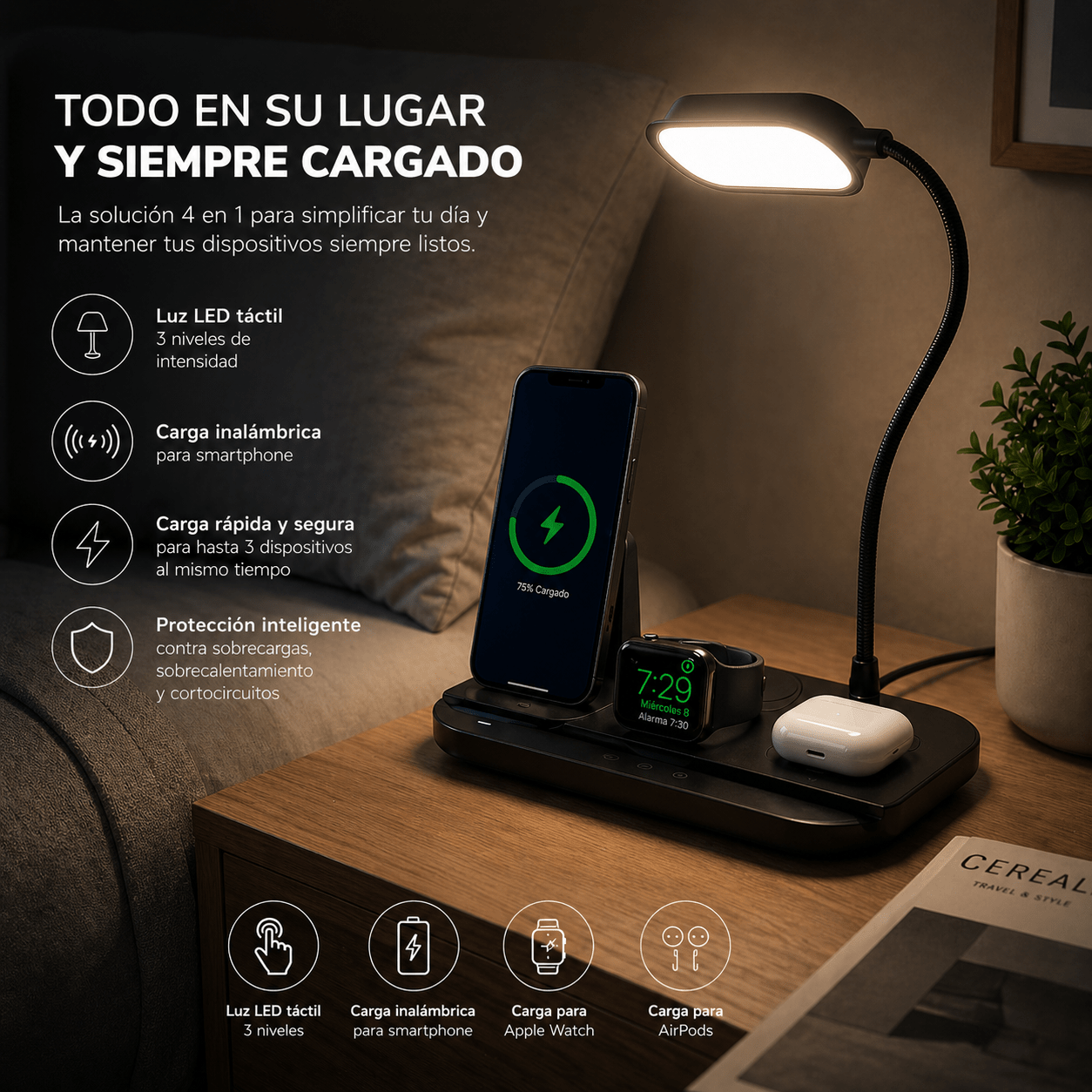 Base Lampara 4 en 1