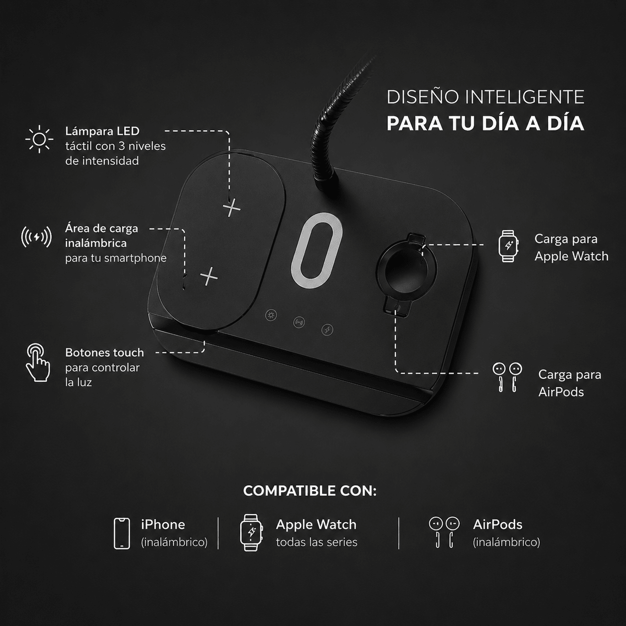 Base Lampara 4 en 1