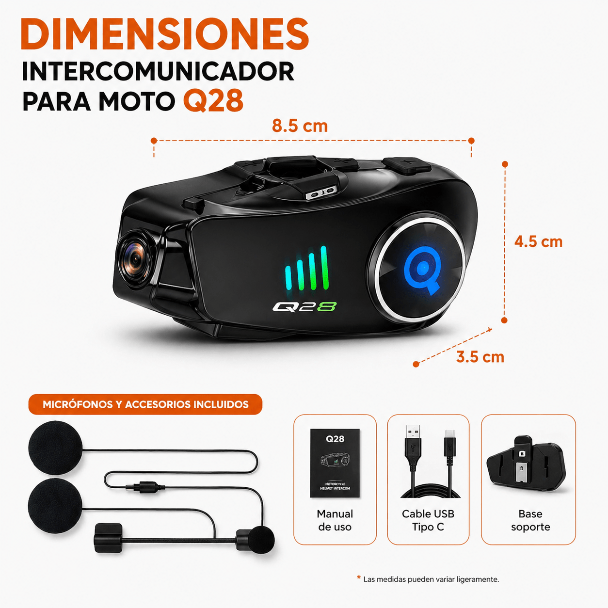 Intercomunicador para moto Q28
