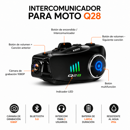 Intercomunicador para moto Q28