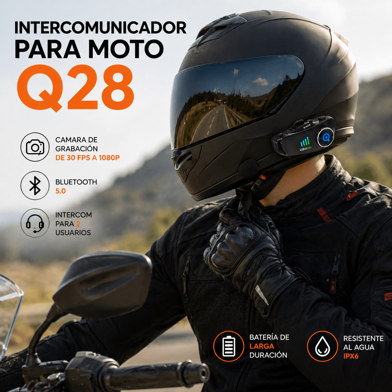 Intercomunicador para moto Q28