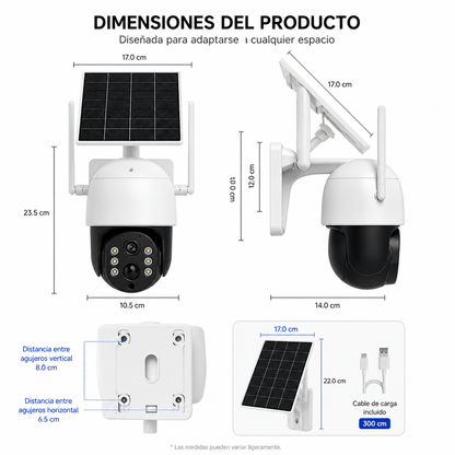 Cámara de Seguridad 4G Solar con App ICSEE, Detección de Personas y Audio Bidireccional UHD