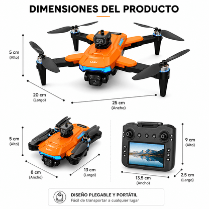 Drone Plegable con Cámara HD 1080P y Control de Largo Alcance