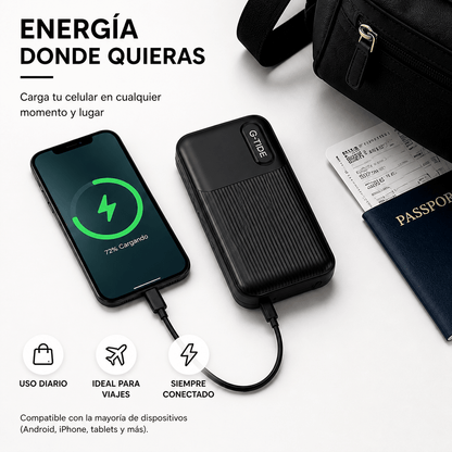 Power Bank 10.000 mAh con Enchufe Integrado y Carga Rápida 22.5W