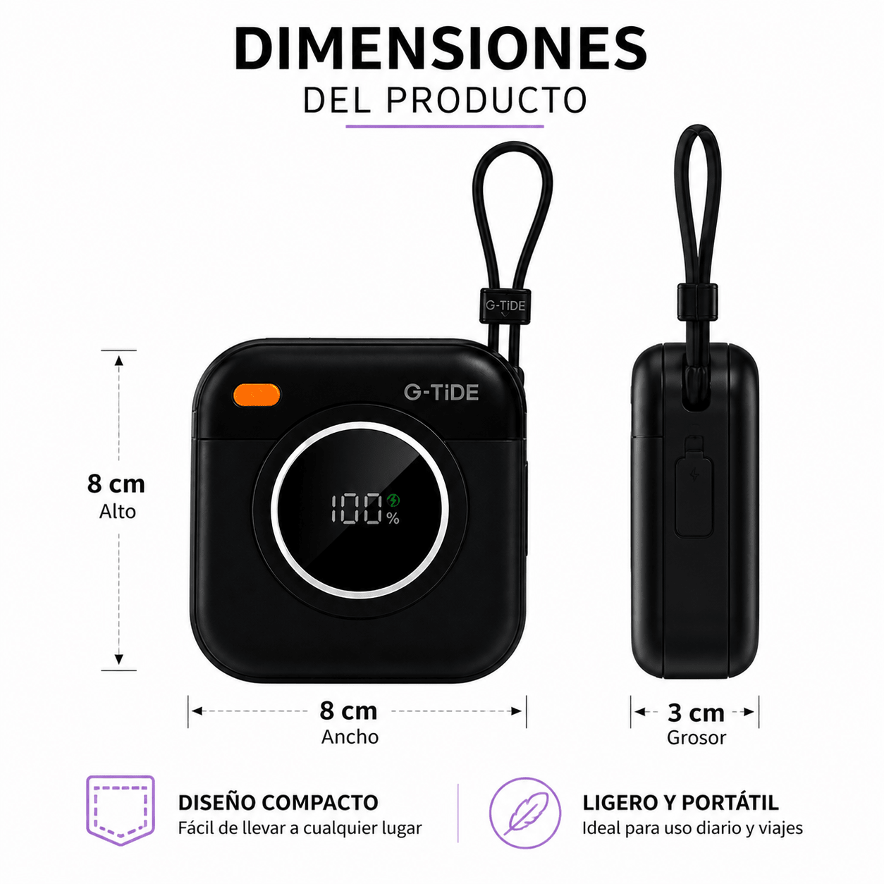 Power Bank Inalámbrico Multi 10.000 mAh con Carga Rápida 22.5W
