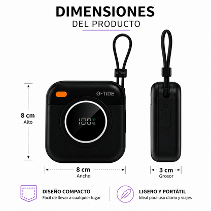 Power Bank Inalámbrico Multi 10.000 mAh con Carga Rápida 22.5W