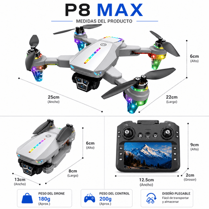 Drone P8 MAX con Cámara HD y Control con Pantalla