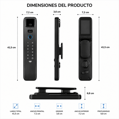 Cerradura Inteligente WiFi Face ID 3D con App | Huella y Código Digital