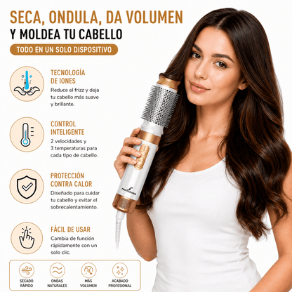 Combo Profesional Cepillo Secador y Ondulador 5 en 1