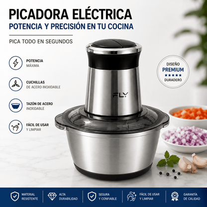 Picadora Eléctrica Premium Acero Inoxidable