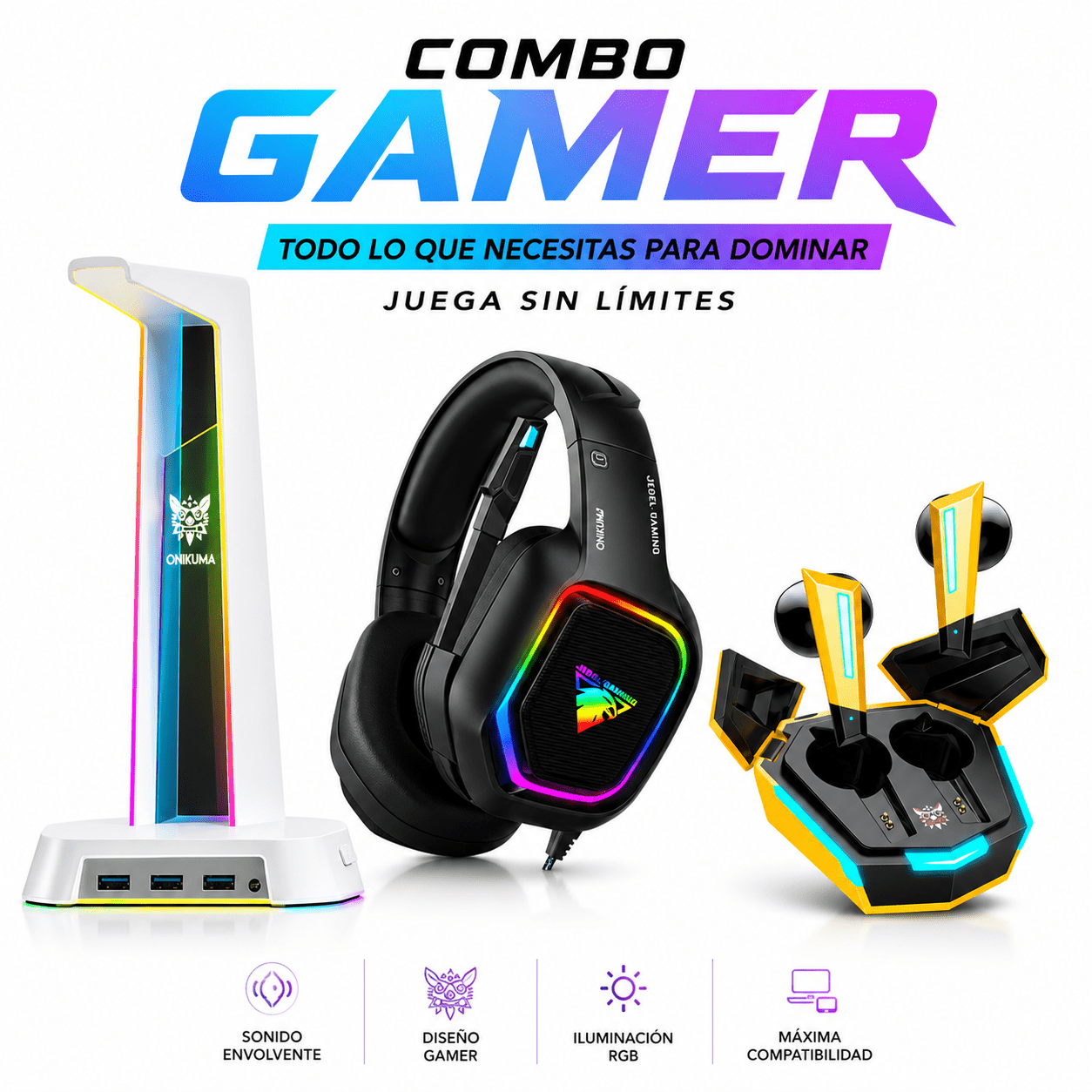 Combo Gamer RGB 3 en 1