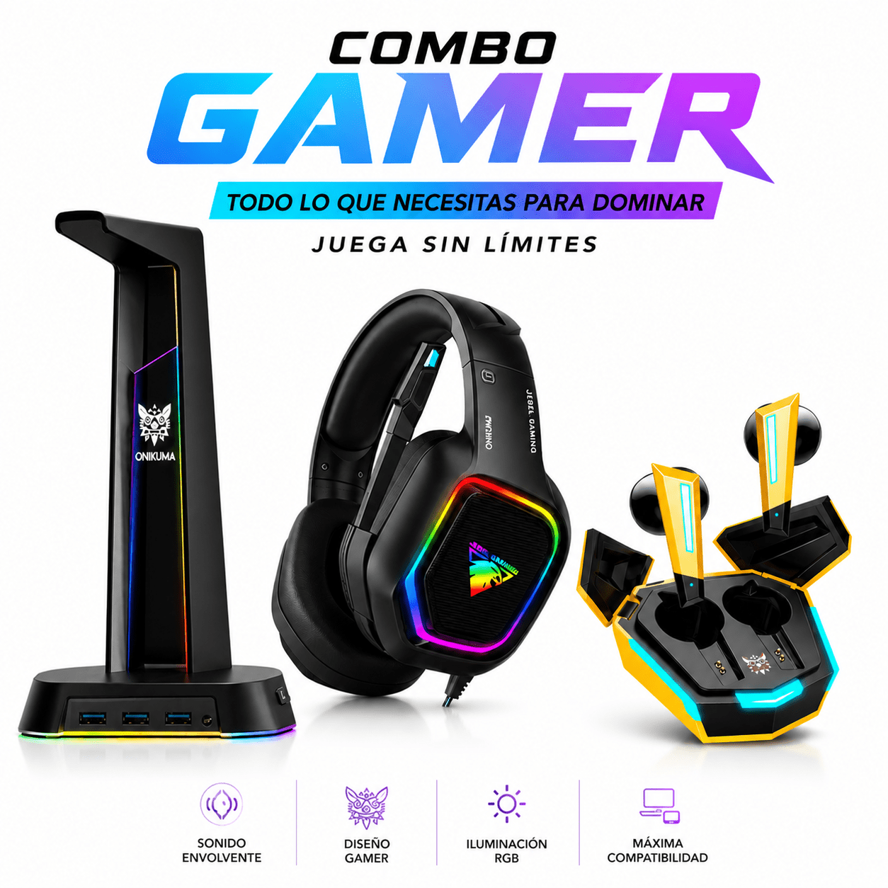 Combo Gamer RGB 3 en 1