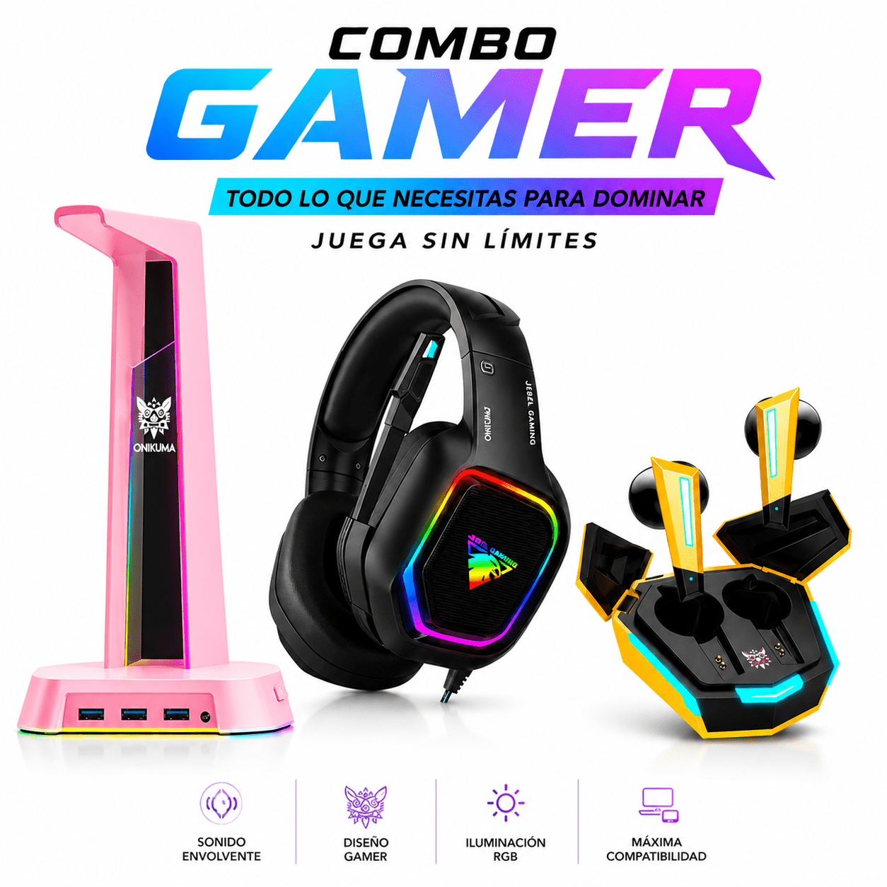 Combo Gamer RGB 3 en 1