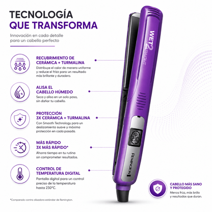 Plancha Alisadora Remington Wet2Straight Cerámica | Original