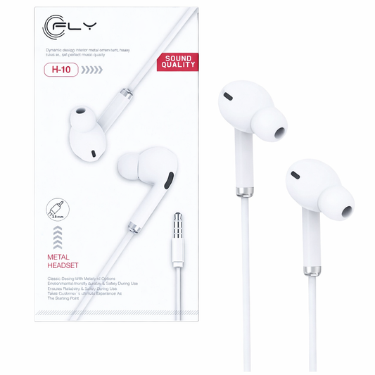 Audífonos con Cable FLY H-10 Metal Headset (3.5 mm)