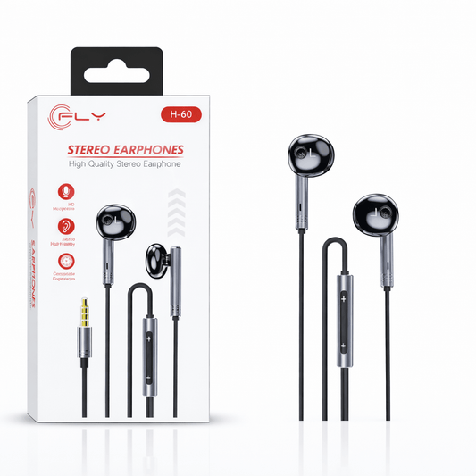 Audífonos Stereo FLY H-60 con Micrófono y Control