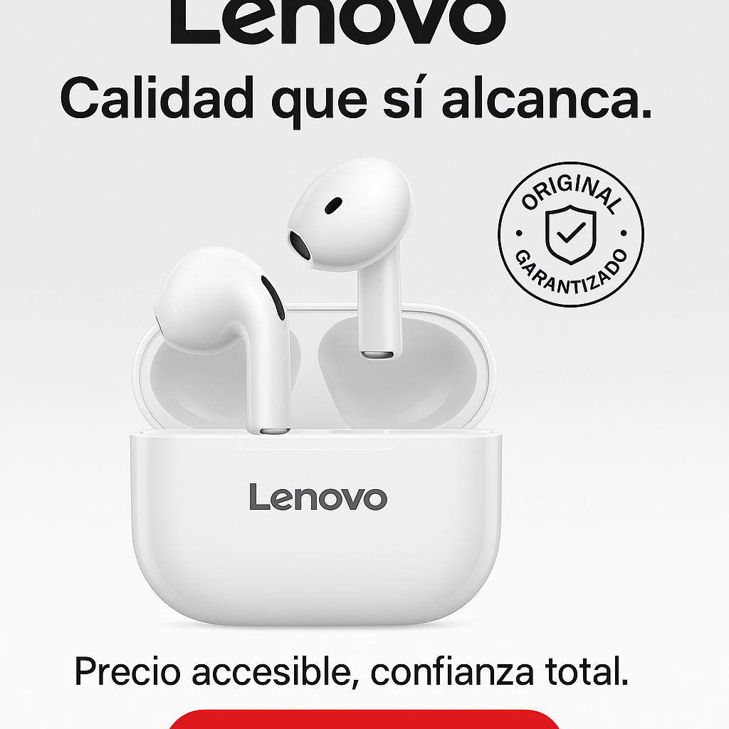 Audífonos Inalámbricos Lenovo Bluetooth I Original