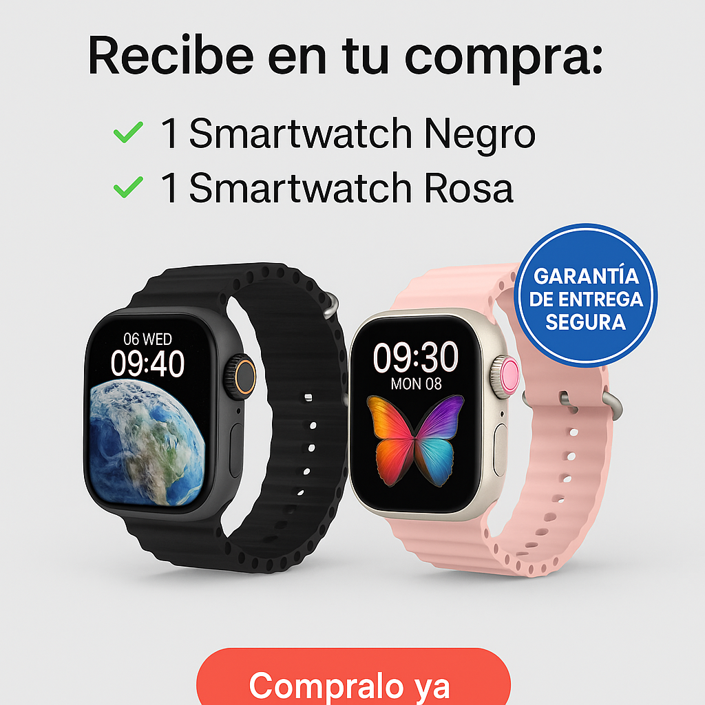 Smartwatch Combo Pareja Mujer Y Hombre