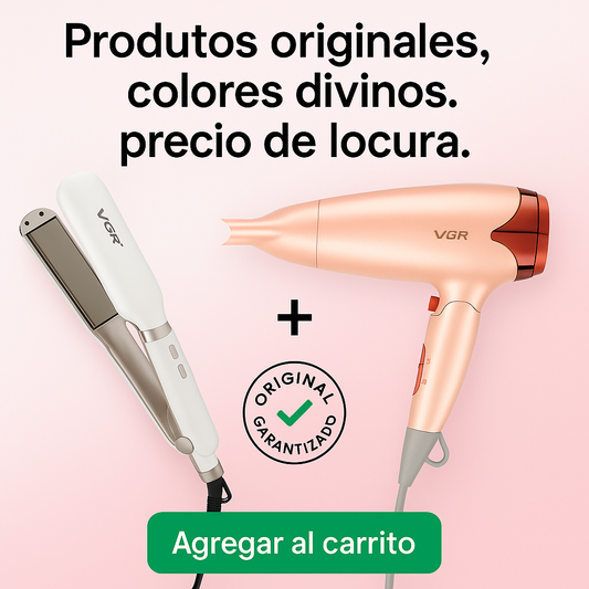 Kit Cabello Profesional VGR | Plancha Alisadora + Secador