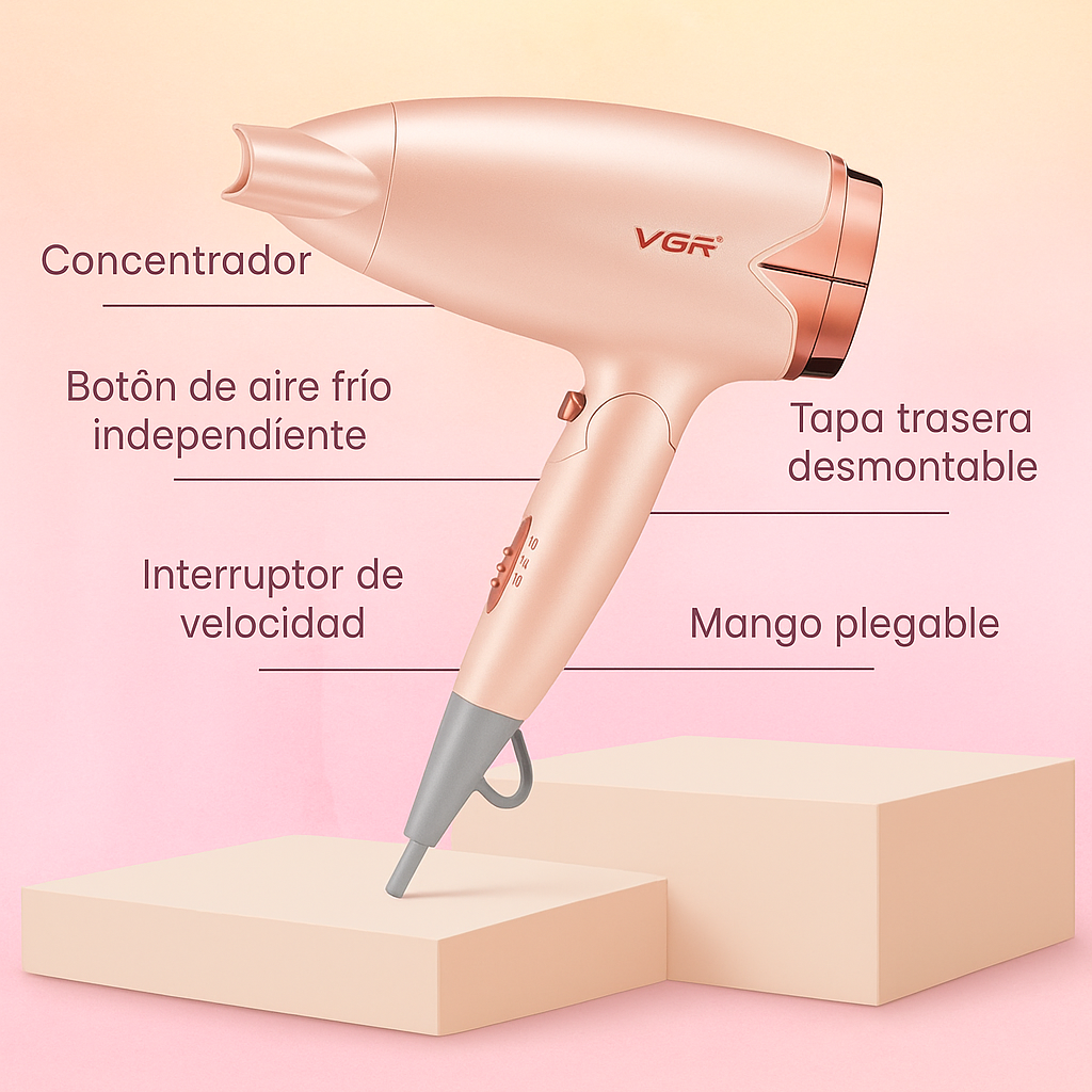 Kit Cabello Profesional VGR | Plancha Alisadora + Secador