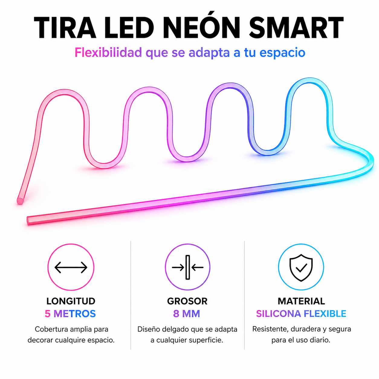 Cinta Led Neon RGB 5 Metros + App