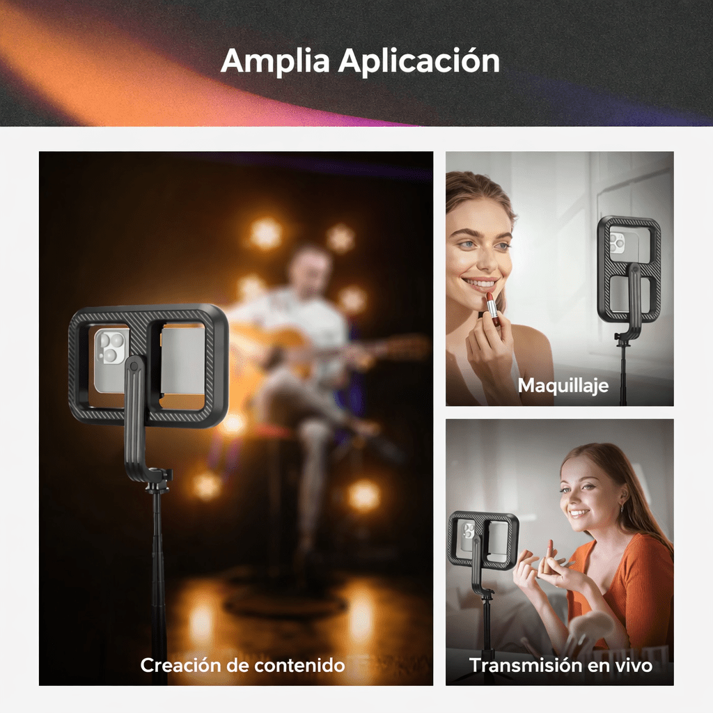 Tripode con Aro de Luz + control Bluetooth