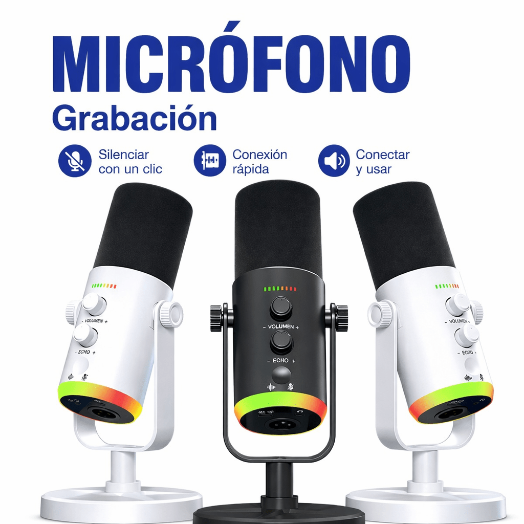 Microfono Gamer RGB