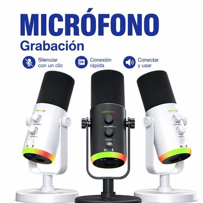 Microfono Gamer RGB