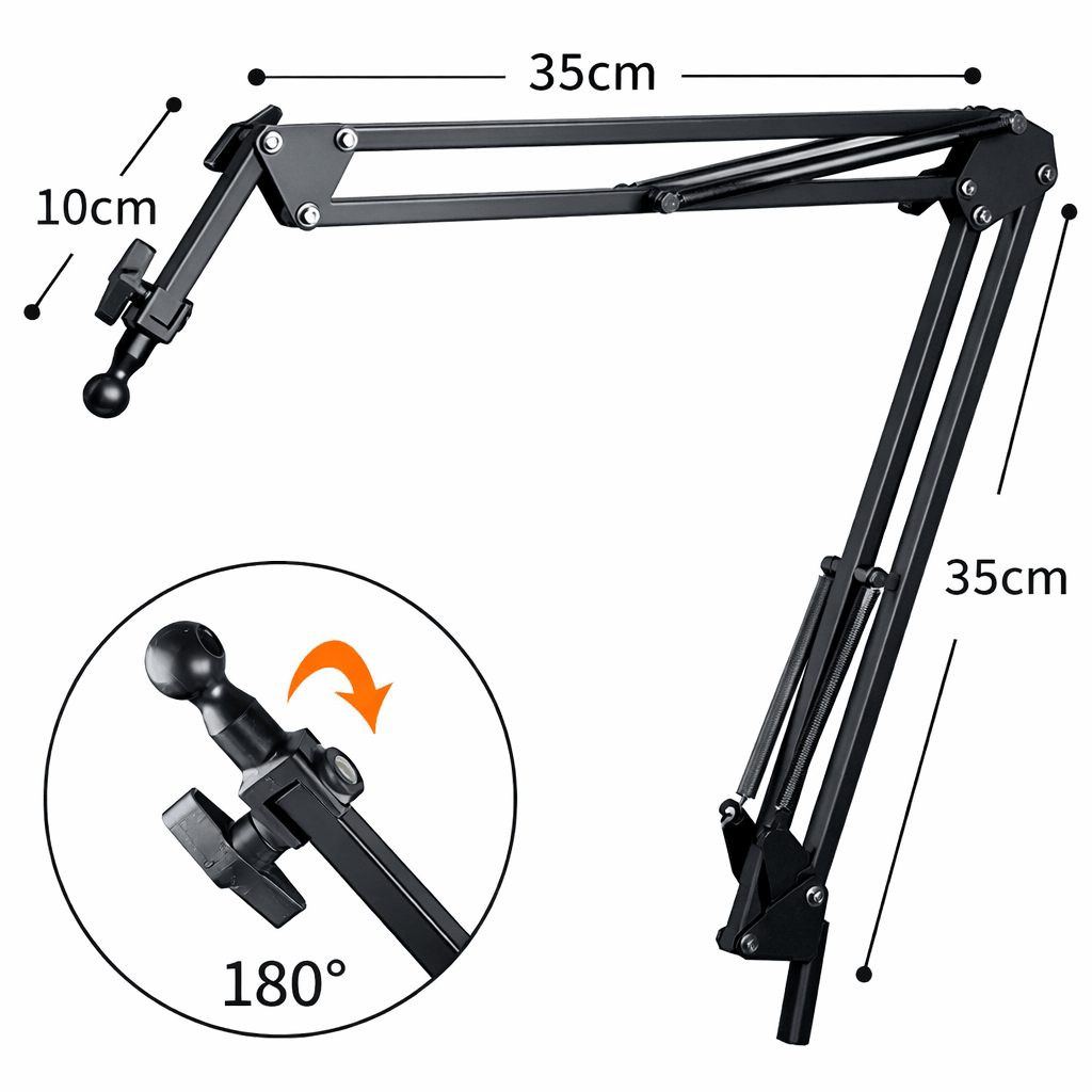 Aro de Luz con Brazo Articulado y Soporte para Celular
