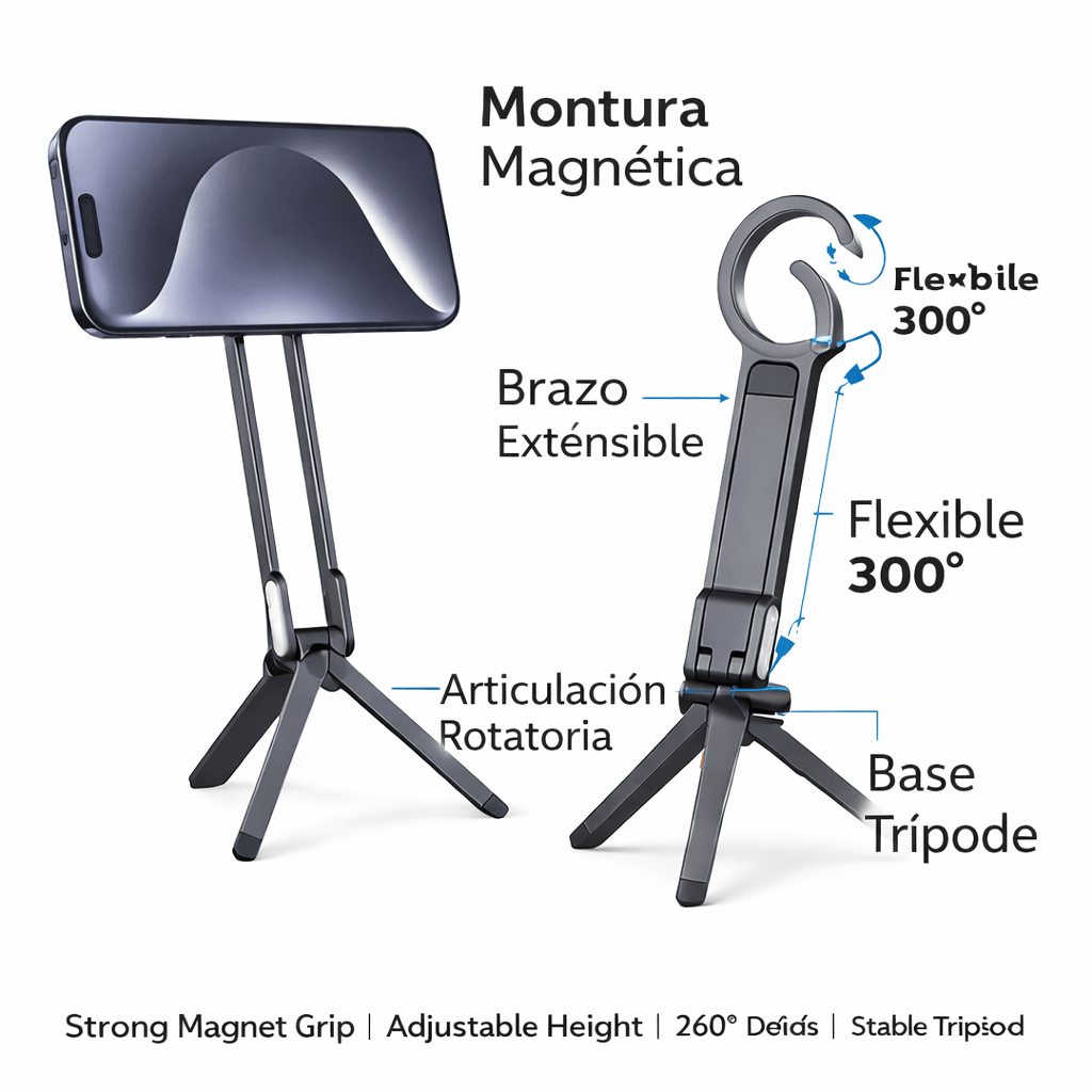 Soporte Magnetico Extensible Para Celular