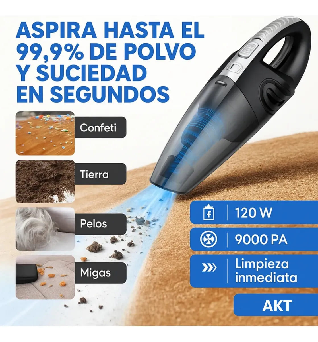 Aspiradora Inalámbrica para Carro