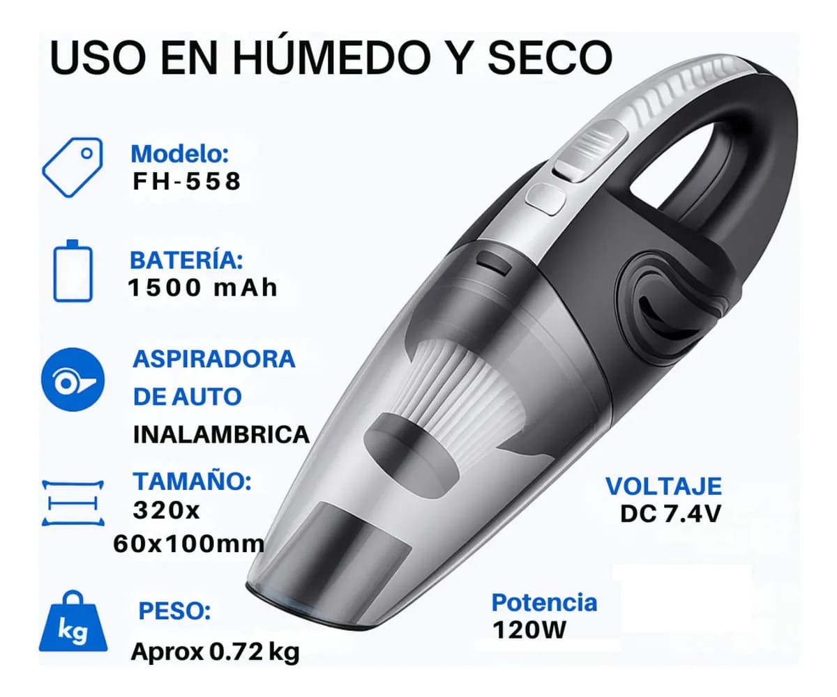 Aspiradora Inalámbrica para Carro