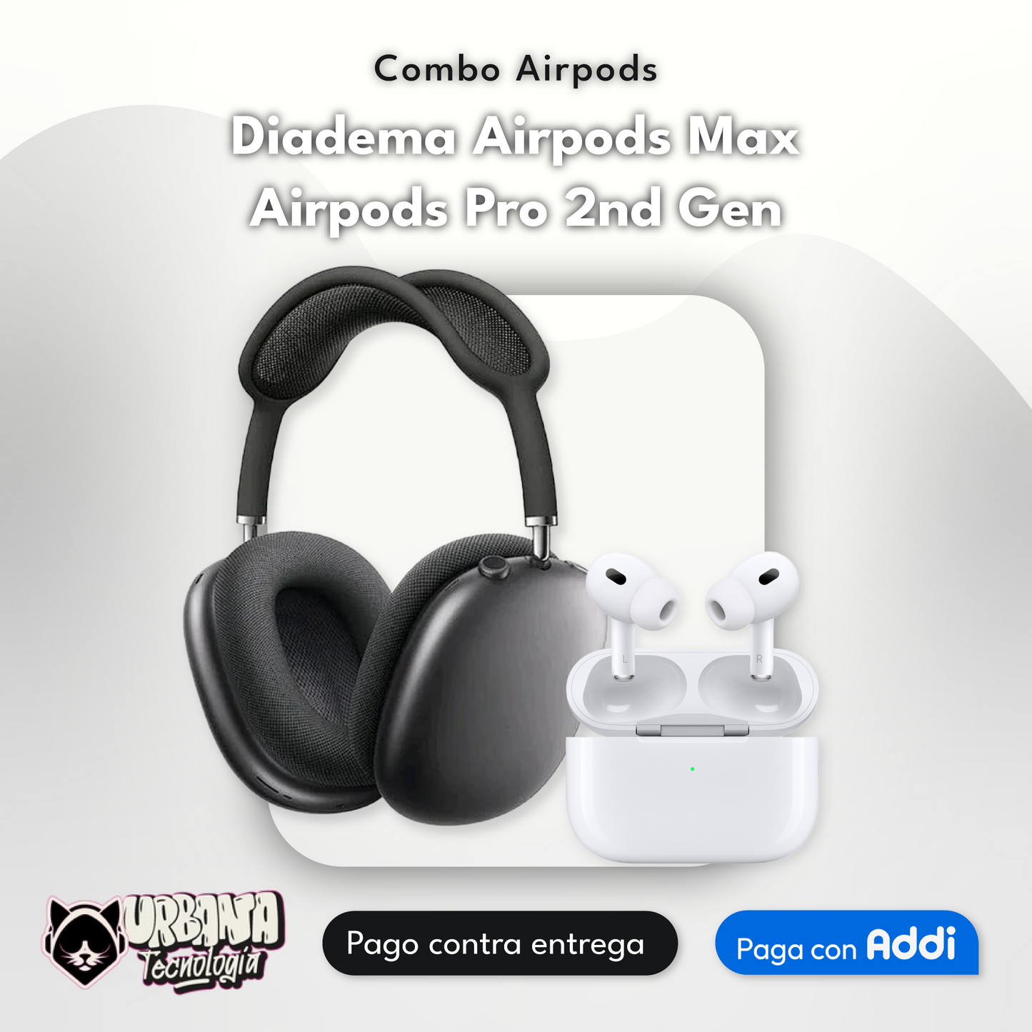 Diadema Airpods Max + Airpods Pro 2 Generación