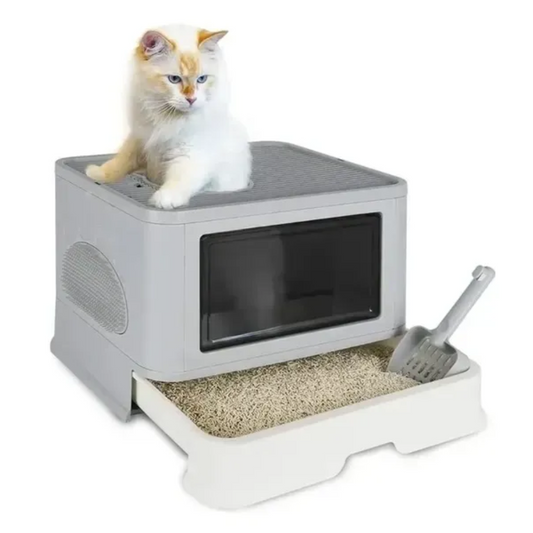 Caja Arenero Gato Plegable Para Gatos Con Tapa