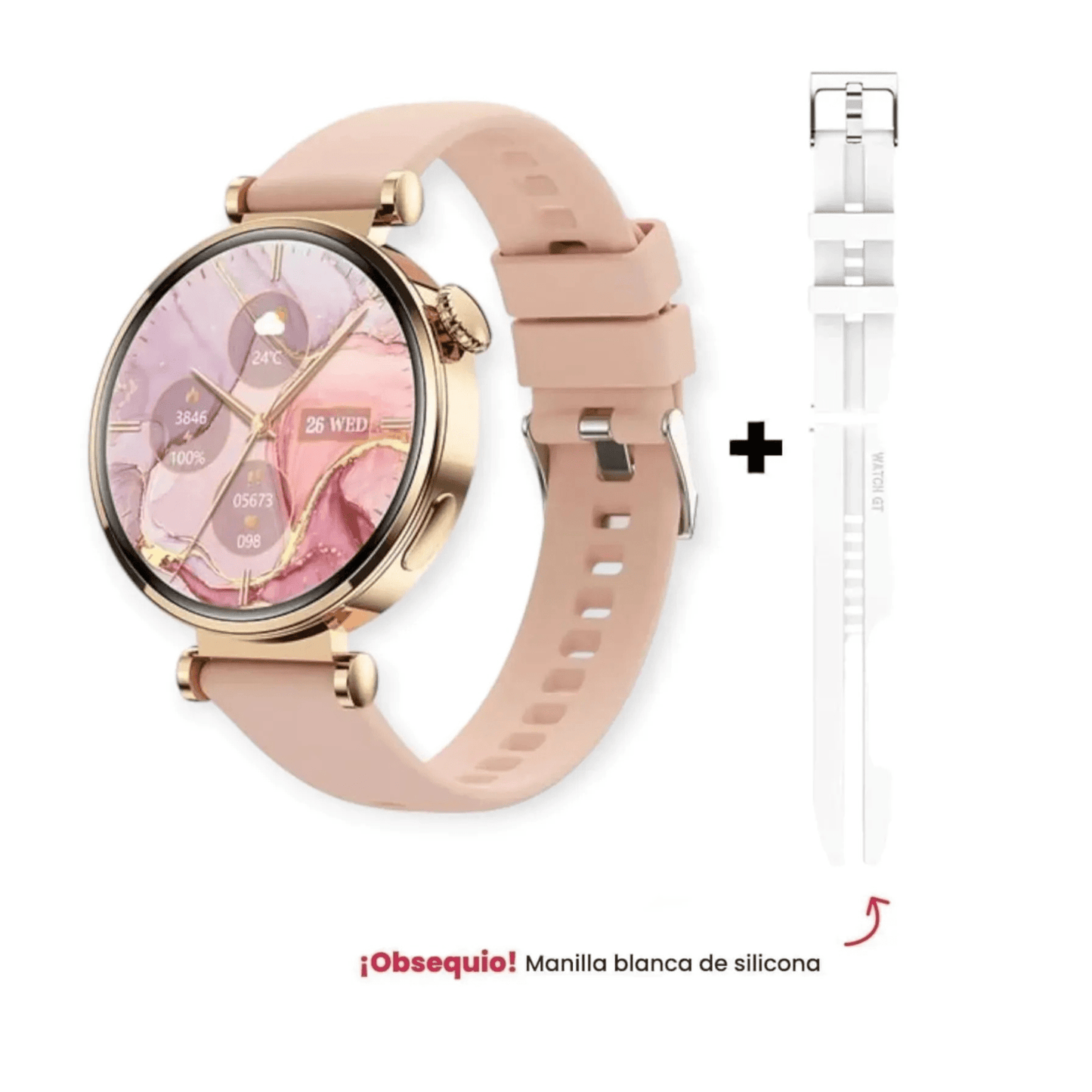SmartWatch Reloj Inteligente Mobulaa GT4 MINI + 2 Pulsos l Original