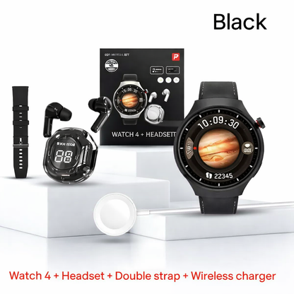 Smartwatch Watch 4 Negro + Audífonos