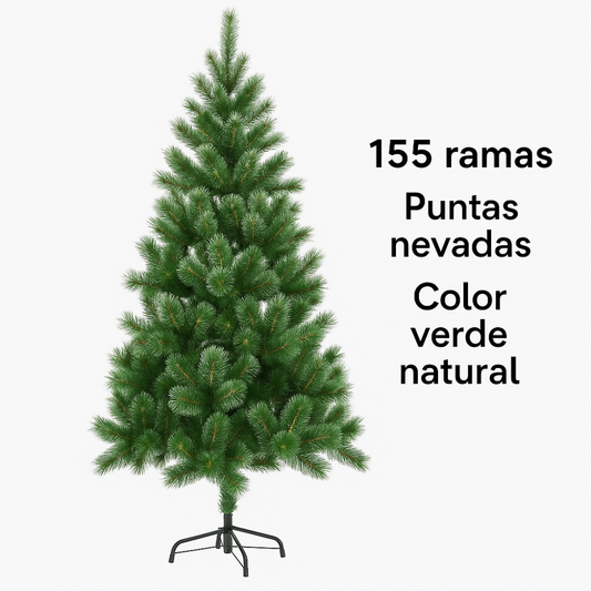 Arbol Navidad 1.50 m 155 Ramas Tipo Nevado Noruego