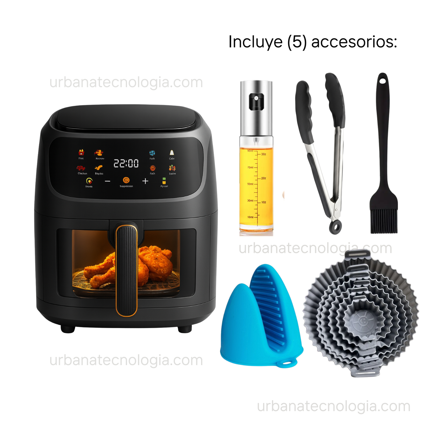 Freidora de Aire SILVER CREST 10 Litros + Accesorios