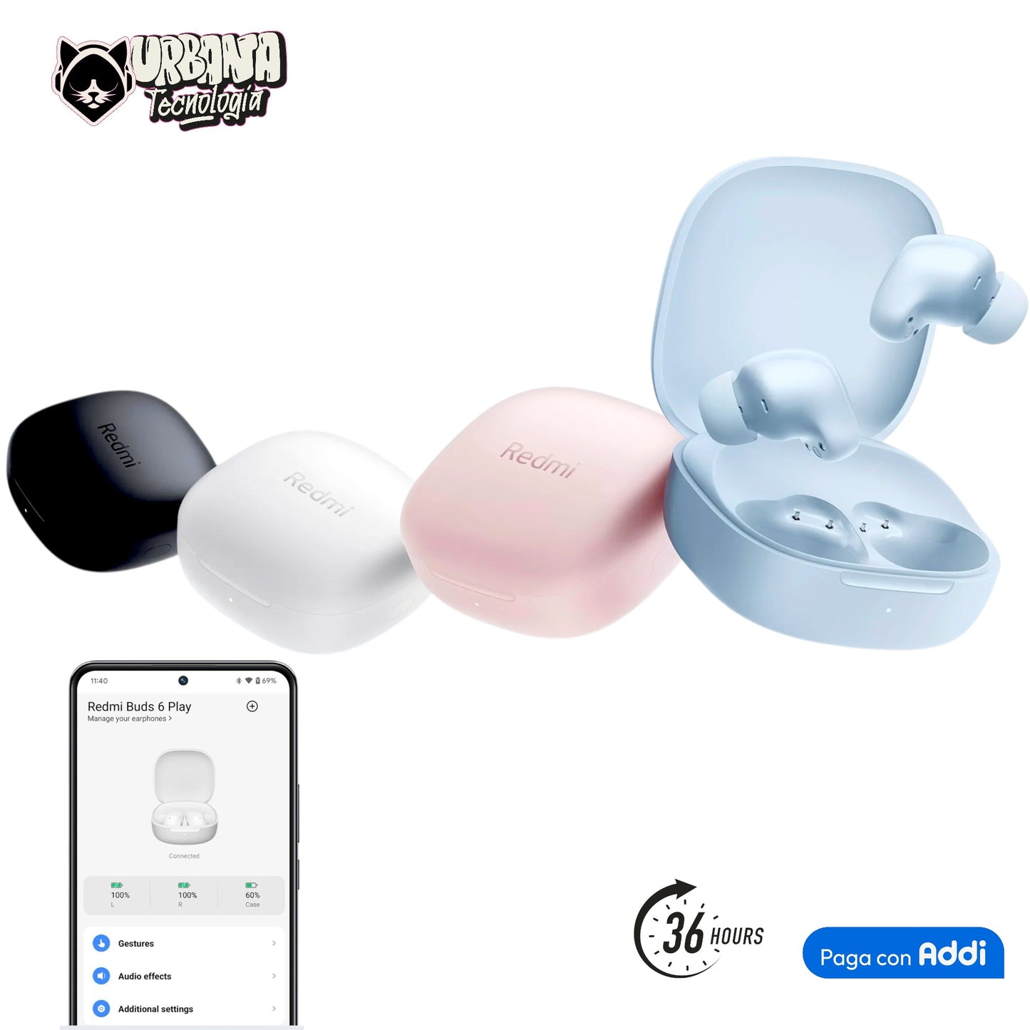 Audifonos Redmi Buds 6 Play I ORIGINAL