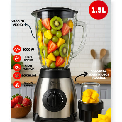 Licuadora de Vidrio 1.5L – 1000W