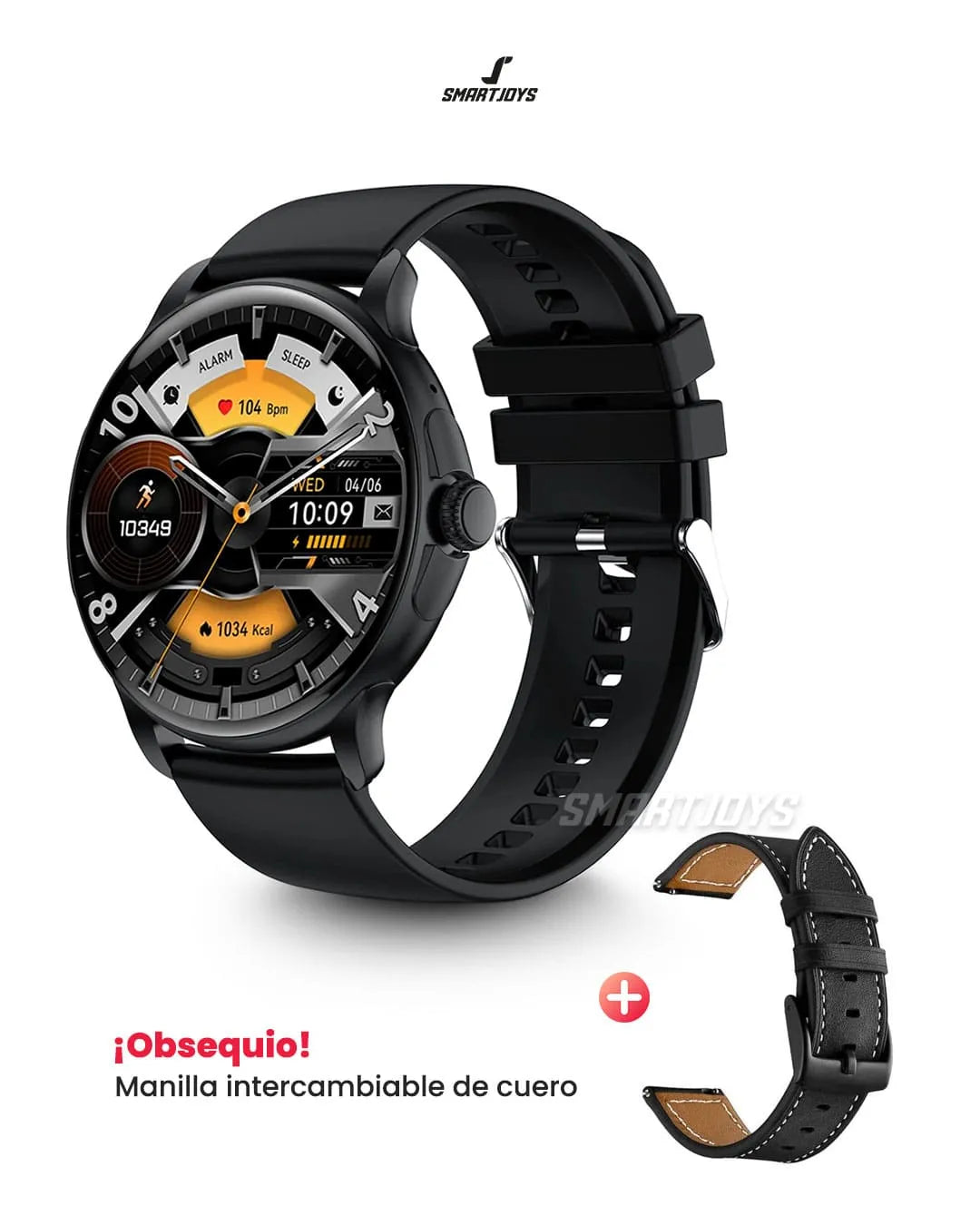 Reloj SmartWatch Sumergible + Audífonos Levono Bluetooth Negro