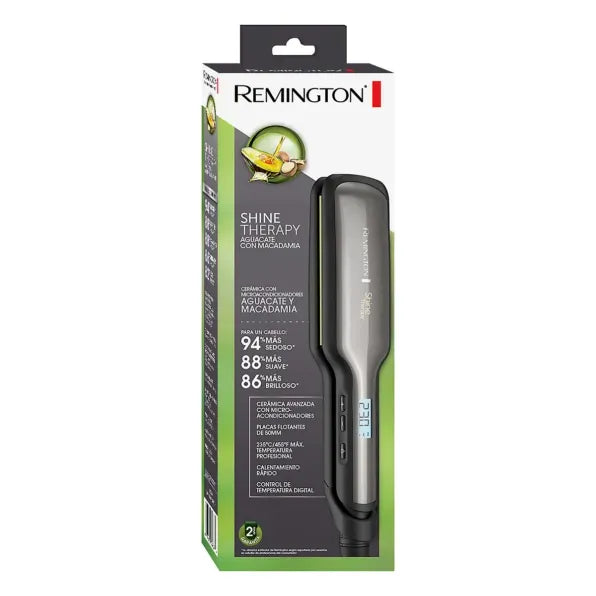 PLANCHA ALISADORA REMINGTON SHINE THERAPY CON PLACAS ANCHAS I Original