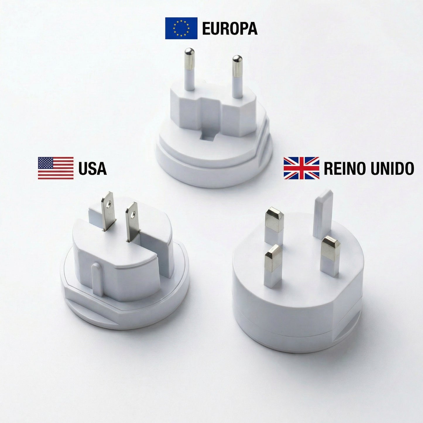 Adaptador Universal de Viaje 3 en 1 – Enchufe Internacional All-in-One