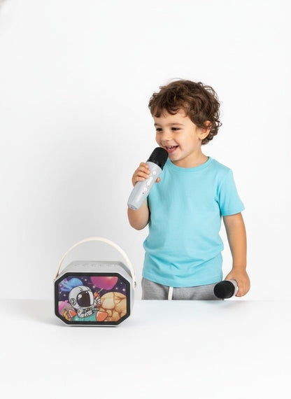Karaoke Kids Party Pro – Parlante Bluetooth con 2 Micrófonos