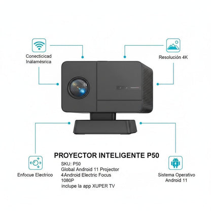 Proyector SmartVision 4K Android WiFi