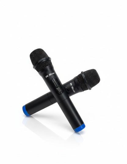 Parlante de Fiesta 8” Doble | 40W + 2 Micrófonos Inalámbricos